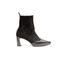 Stivaletto a punta nero in pelle con zip e tacco 7 cm Hispanitas