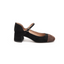 Mary Jane in camoscio bicolor nera