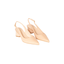 Slingback a punta in pelle tacco basso esagonale Chimi Lodilove