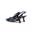 Slingback pelle intrecciata blu Pons Quintana Moritz