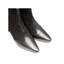 Stivaletto a punta nero in pelle con zip e tacco 7 cm Hispanitas