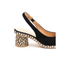 Slingback nera in pelle e corda - Moana
