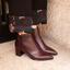 Tronchetto Donna Bordeaux in Ecopelle Tacco a Blocco 5,5 cm con Cerniera – Tamaris