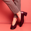 Décolleté Donna Bordeaux in Pelle Tacco 4,5 cm Punta Ampia – Hispanitas