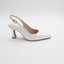 Slingback con fibbia strass e fantasia