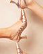 Slingback rosa cipria e argento