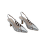 Slingback rosa cipria e argento